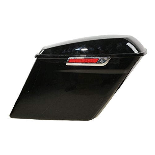 Motorcycle Stretched Saddlebags with Chrome Conversion Brackets Fit For Harley Softail Deluxe Heritage Softail 1984