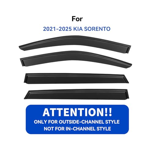 Window Visors Rain Guards for 2021 2022 2023 2024 2025 2026 Kia Sorento