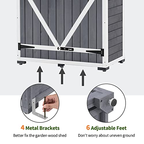Outdoor Storage Cabinet with 2 Shelves