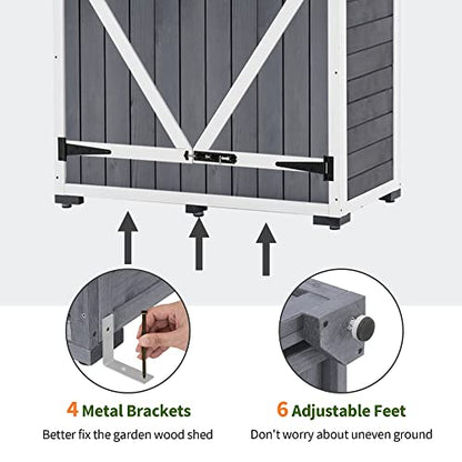 Outdoor Storage Cabinet with 2 Shelves