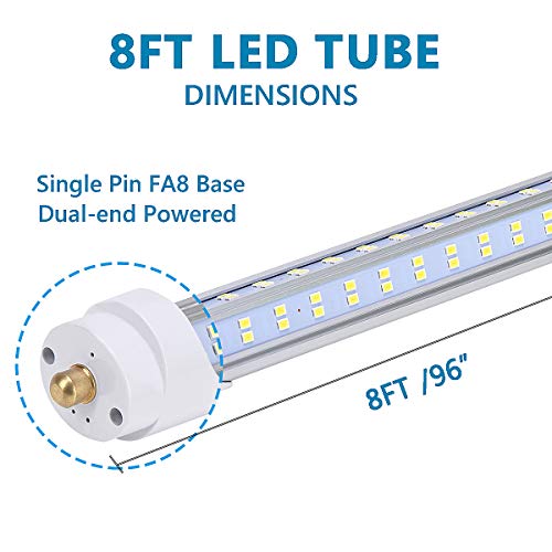 Pack of 10 8 Foot LED Bulbs (10 Count)