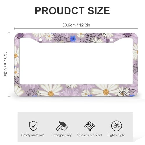 Flowers Daisy License Plate Frames