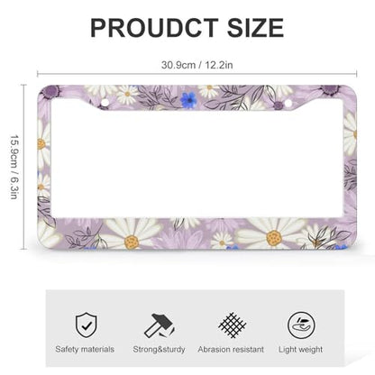 Flowers Daisy License Plate Frames