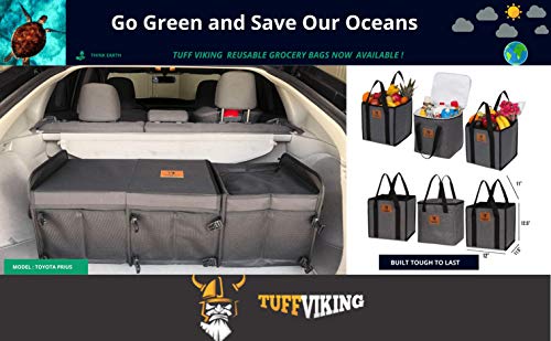 Convertible Large 3 Compartment SUV Trunk Organizer with Cover