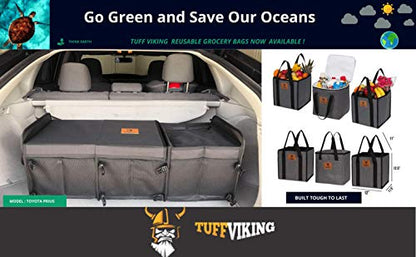 Convertible Large 3 Compartment SUV Trunk Organizer with Cover