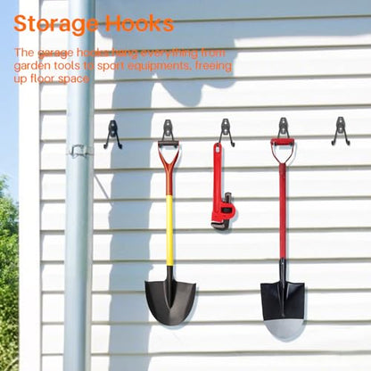 Garage Hooks Heavy Duty Garage Storage Hooks Wall Mount Hanger Utility Hook for Hanging Garden Tools (2 Count)
