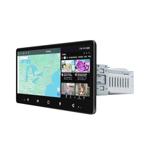 8.9" Single Din Touchscreen Radio Android 13 Head Unit with Carplay and Android Auto 8GB+128GB Detachable Car Stereo with Bluetooth