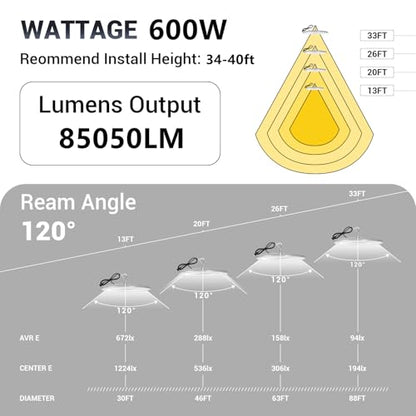 2 Pack 600W UFO Led High Bay Light (2 Count)