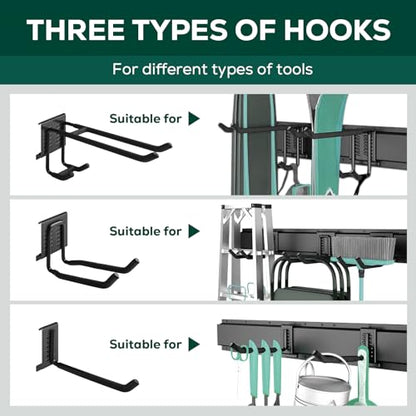 Garage Garden Tool Organizer Wall Mount