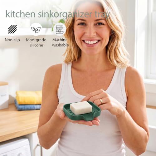 Silicone Soap Dish with Drain Spout