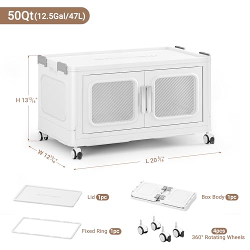 50 Qt Extra Large Stackable Storage Bin with Lids