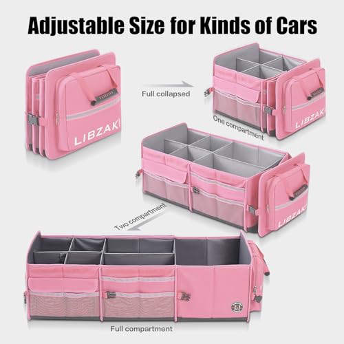 LIBZAKI Oversize 4 in 1 Car Trunk Storage Organizer