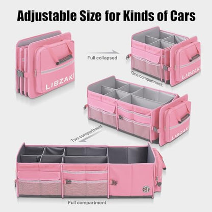 LIBZAKI Oversize 4 in 1 Car Trunk Storage Organizer