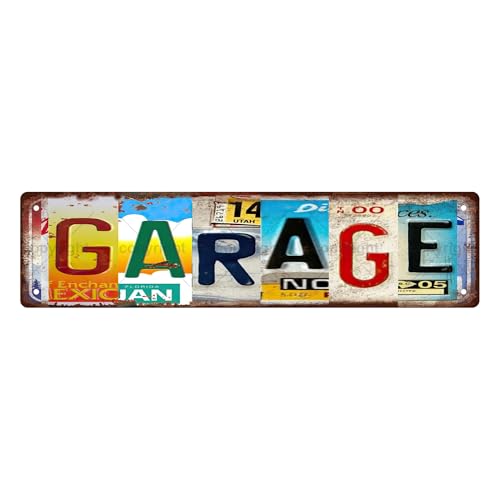 GARAGE SPACE Metal Tin Street Sign Bar Cafe Garage Cave Home Room Wall Bathroom Farmhouse Garden Porch Patio Decor
