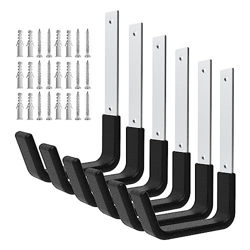 Heavy Duty Wall Mount Hooks (6 Count)