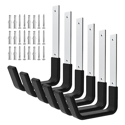 Heavy Duty Wall Mount Hooks (6 Count)