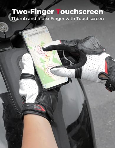 Sheepskin Leather Motorcycle Gloves for Men