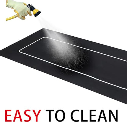 Motorcycle Mat Garage Floor Rug Washable Parking Mats for Garage Floors Non Slip Oil Absorbent Pad Rubber Backing Layer Protects Floor