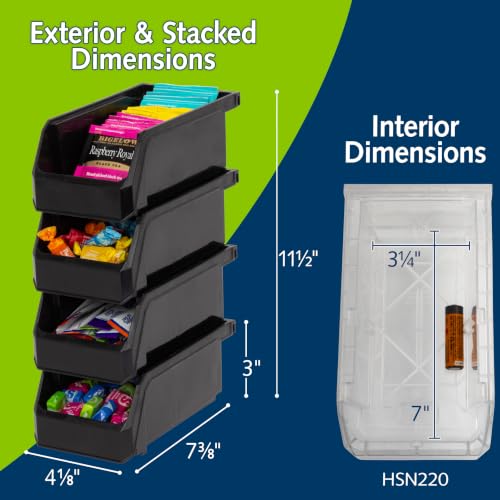 Small Stackable Plastic Storage Bins