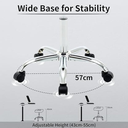 Adjustable Work Stool with Wheels