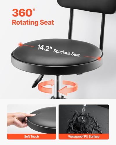 Shop Stool with Backrest