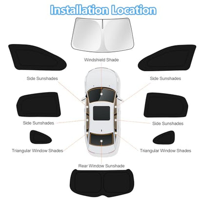 Car Window Shades for Hyundai Kona 2018 (8 Count)