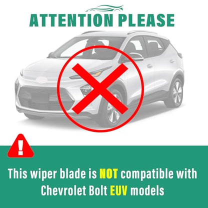 Windshield Wiper Blades Replacement for Chevy Bolt EV 2017