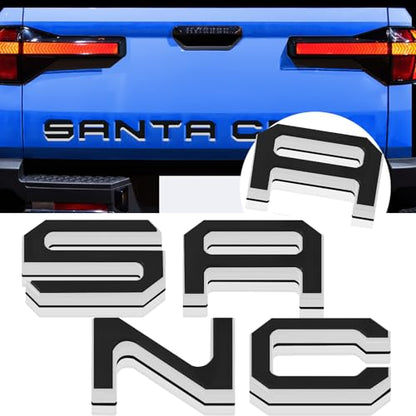 Tailgate Insert Letters Compatible for 2022 2023 2024 2025 Santa Cruz 4D Raised Tailgate Decal Letters