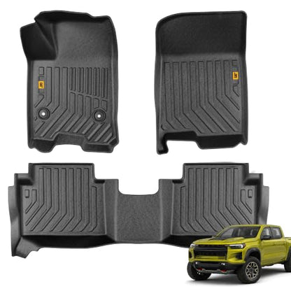 JustFit™ 3D Custom Fit Floor Mats for Chevy Colorado GMC Canyon 2023 2024 2025 2026 Crew Cab