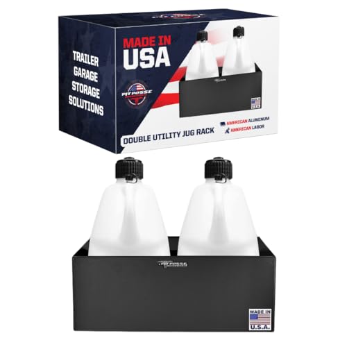 430 Double Aluminum Utility Fuel Jug Holder Rack Fits Two 5 Gallon Gas Containers