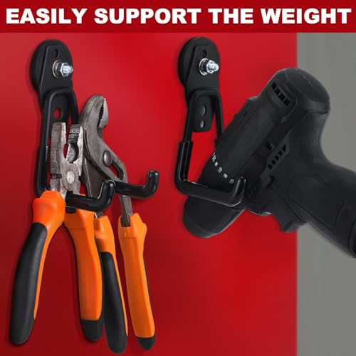 4 Pcs Large Magnetic Hooks Heavy Duty Garage Magnet Hooks Strong Storage Utility Magnetic Hangers with Anti Slip Rubber Coating for Indoor and Outdoor Hanging
