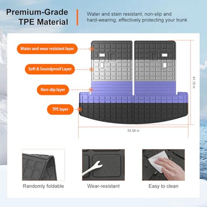 Cargo Mat with Backrest Mats Compatible with 2024