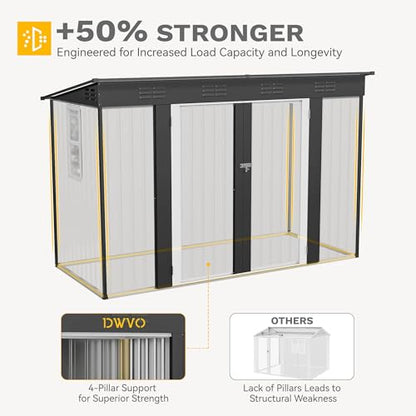 9' x 4' Outdoor Storage Shed with Windows