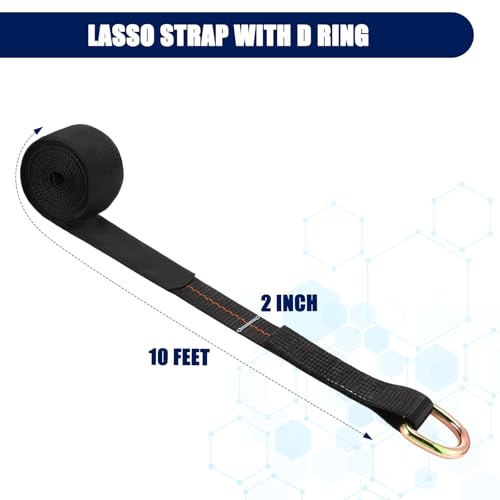 8 Pack Lasso Tow Truck Straps with D Ring 11 (8 Count)