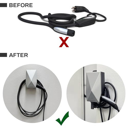 Aluminum Charging Cable Holder Wall Mount for Tesla Charger