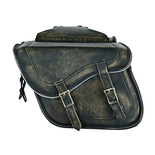 Motorcycle Saddle Bags Genuine Leather Motorcycle Luggage Bag For Softails Sportsters and Choppers