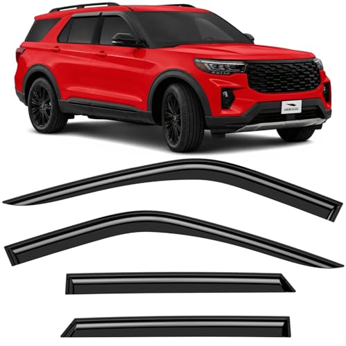 Tape on Extra Durable Rain Guards for Ford Explorer 2020