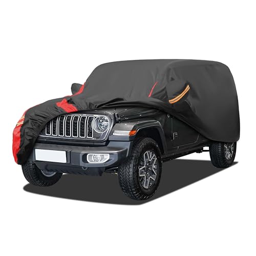 All Weather Waterproof Car Cover for Jeep Wrangler 4