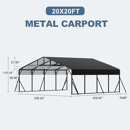 20x20 FT Metal Carport