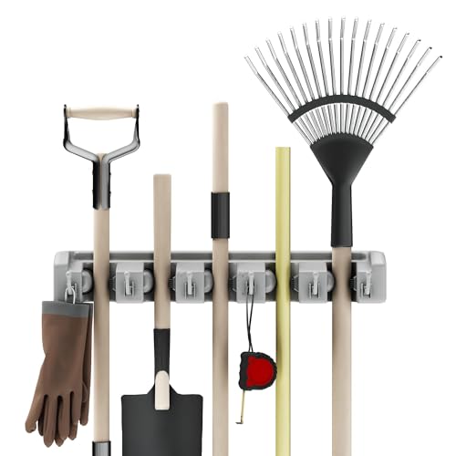 Wall Organizer with Adjustable Slots and Hooks
