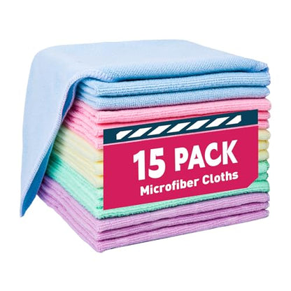 Microfiber Cleaning Cloths (15 Count)
