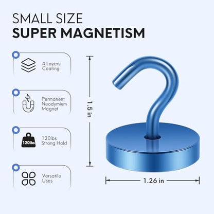 Magnetic Hooks Steel Tube Design for Cruise (10 Count)