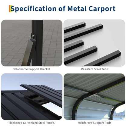 12x20 FT Metal Carport