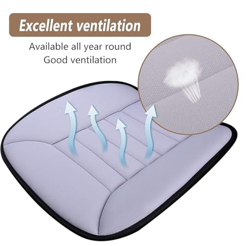 2PCS Car Seat Cushion Pad 1.2" Thick Comfort Seat Protector for Car Driver Seat Office Chair Home Use Memory Foam Seat Cushion with Non Slip Bottom