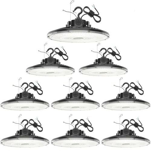 9 Pack 480V LED High Bay Light UL Listed UFO Light 240W 200W 150W Adjustable