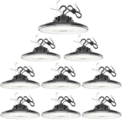 9 Pack 480V LED High Bay Light UL Listed UFO Light 240W 200W 150W Adjustable