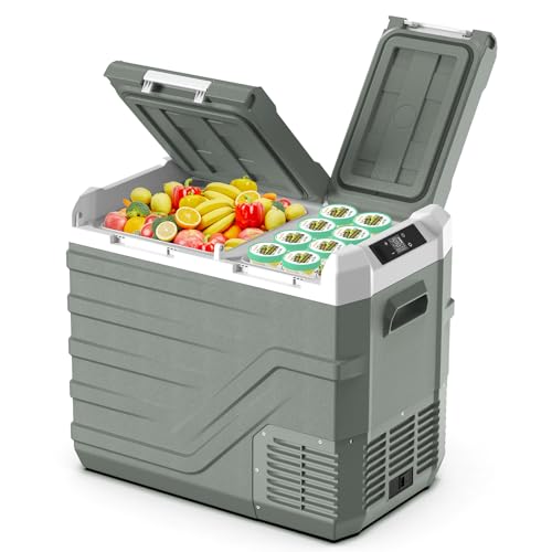12 Volt Car Refrigerator Portable Refrigerator for Car 12V Refrigerator Dual Zone 41 Quarts Portable Fridge for Car
