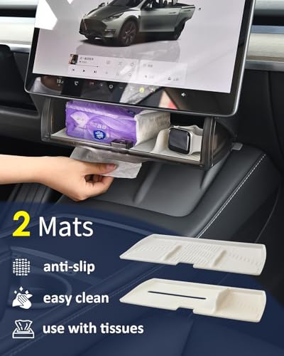 Hidden Under Screen Storage for Tesla Model Y Model 3 Accessories 2020
