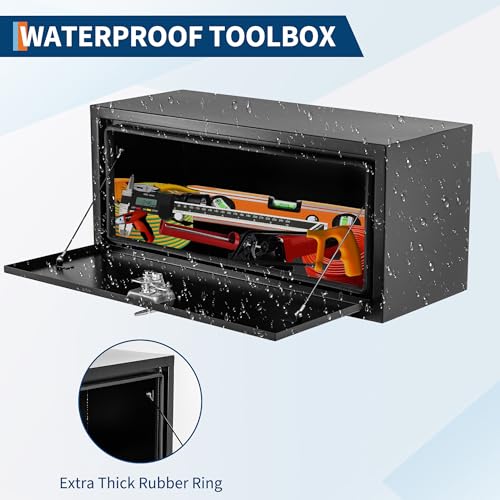 Black Steel Truck Bed Tool Box