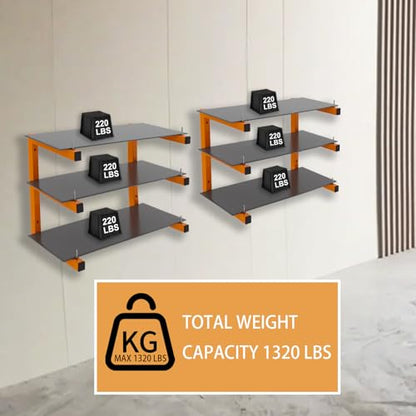 4 Pack Wall Mounted Lumber Rack (4 Count)